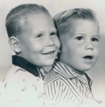 Older Brother Dan (age 4) on left, Michael (age 2) on right